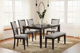 Tampa Furniture Outlet Lutz - Ashley Furniture - Langwest Dining Room - Dining Room Table Set (6/CN) / Brown - D422-325